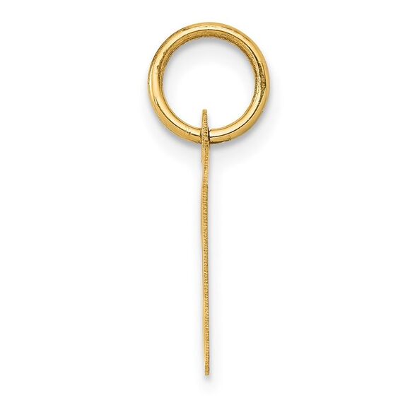 10k Yellow Gold Small Script Initial T Charm - Picture 2 of 4